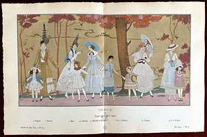 Gazette du Bon Ton Print Pochoir ~ Summer 1915, No 8-9 Pl. 2 ~ Barbier Vichy I - Picture 1 of 2