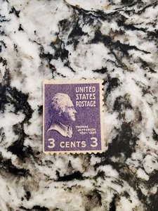 1932 Violet Thomas Jefferson 3 Cent US Postage Stamp-Collectibles - Picture 1 of 2
