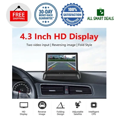 Monitor Para Carro Con Camara De Reversa Retroceso Vista Trasera Estacionamiento - Image 1 of 4