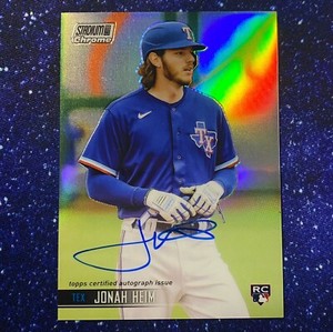 2021 Topps Stadium Club Chrome Jonah Heim Refractor Rookie Auto RC
