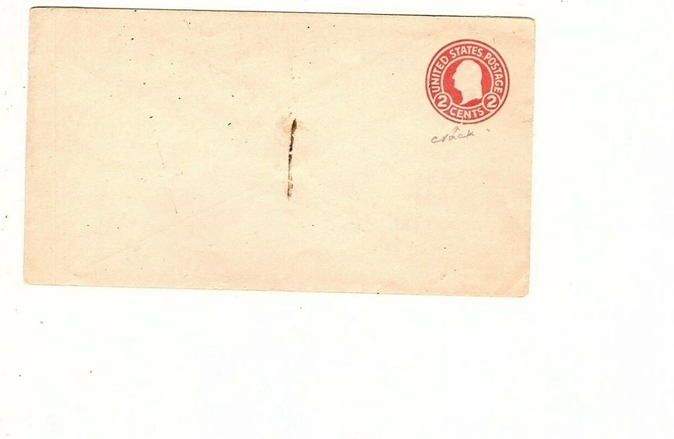 US #U429 2¢ envelopes PLATE CRACK VARIETIES EN of CENTS, (mell  - Image 1 of 2