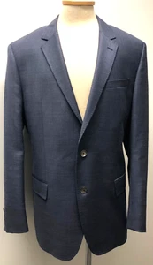 CHAQUETA BLAZER HUGO BOSS AZUL LANA VIRGEN ABRIGO DEPORTIVO 2 BOTONES PUNTADA TALLA 46 R - Imagen 1 de 9