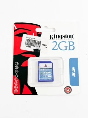 NOS SEALED Kingston 2gb SD Memory Card  - Image 1 of 2