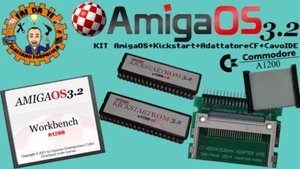 KIT Amiga OS 3.2 + Kickstart + Adattatore CF + Cable CF IDE x AMIGA 1200 - Foto 1 di 12