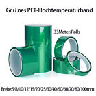 Grünes PET Hochtemperatur Band Breite: 5mm-100mm Isolierung Schutz 33m/Rollen