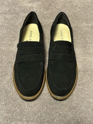 Mocasines Anne Klein Penny de gamuza negros para mujer 8,5 Foto 1 de 4