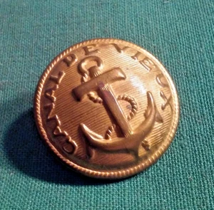 Vintage Brass Canal De Vieux Brass Coat Button Anchor French Naval/Military 1" - Picture 1 of 4