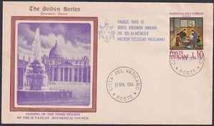 VATICAN #010 SPECIAL COVER CLOSING of 3rd SESSION of ECUMENICAL COUNCIL - Picture 1 of 1