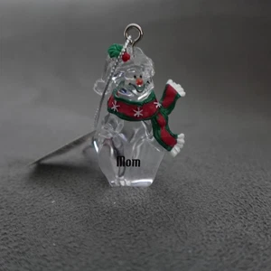 Mamá Personalizado Adorno de Navidad Transparente Muñeco de Nieve Nombre Kidcore Retro Y2K Regalo - Imagen 1 de 6