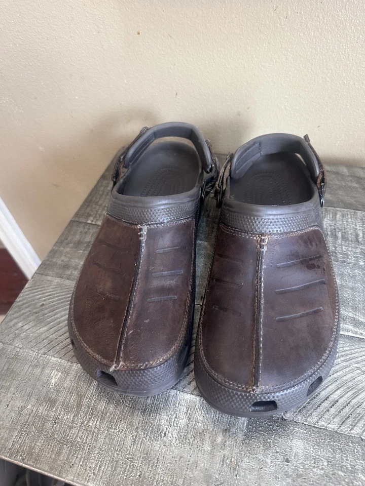 Zuecos Crocs Yukon Vista II Gamuza Deslizables Zapatos Marrón Para Hombre Talla 13” Foto 1 de 4