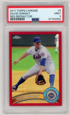 2011 Topps Chrome Red Refractor #5 David Wright No 7 of 25 - Image 1 of 2