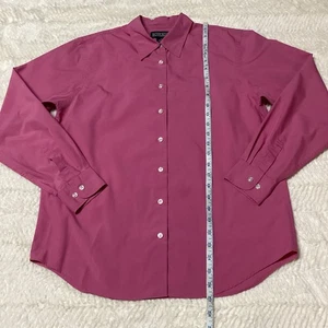 Damen-Langarmshirt pfirsichrosa Lands’ End Größe 10 Kragen geknöpft - Bild 1 von 7