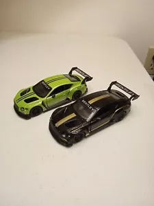 kinsmart bentley continental gt3 kt5417 Black/Green Lot Of 2 Mint 1/38 Scale - Picture 1 of 24