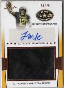 2013 Johnathon McCrary Leaf Army All-American Bowl Tour Trikot Autogramm /25 - Bild 1 von 2