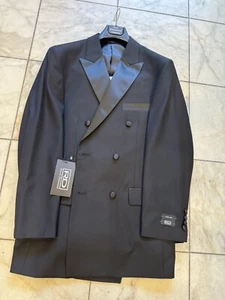 NWT ROYAL DIAMOND Men's Black Double Breasted Tuxedo Size 38R - Picture 1 of 9