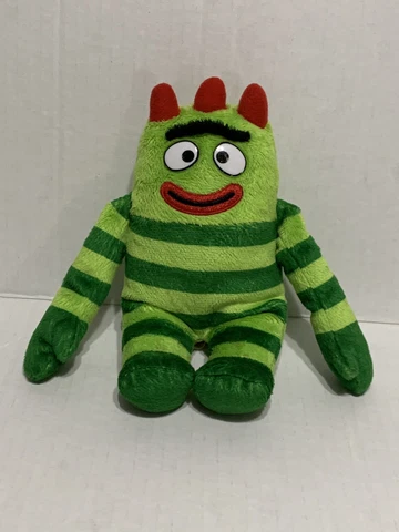 Ty Yo Gabba Gabba 12” Brobee Furry Plush Cute Green Alien Long Arms GabbaCaDabra Cover