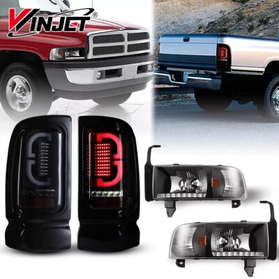 Faros LED + luces traseras LED lámpara de humo para Dodge Ram 1500 2500 3500 1994-2001 Foto 1 de 4