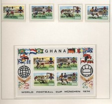 Ghana 1975 Apollo Soyuz soprastampati serie cpl e BF integra MNH T1391