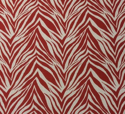 OUTDURA CRAZY HORSE TOMATO ORANGE ZEBRA OUTDOOR INDOOR FABRIC BY YARD 54"W - Image 1 of 4
