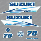 Suzuki 70 Four stroke (2010) blue outboard decal aufkleber adesivo sticker set - AU $ 98.85
