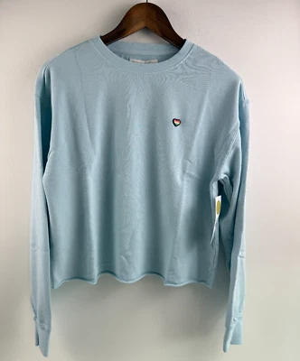 Suéter corto Spiritual Gangster manga larga cuello redondo azul talla S nuevo con etiquetas Foto 1 de 4