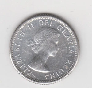 Canada 1955. 10 Cents. Queen Elizabeth II wearing a wreath. The Bluenose. KM# 51 - Picture 1 of 2