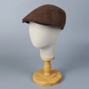 Cappello uomo retrò newsboy finta lana cappello da cabbie pittore gentiluomo berretto piatto tinta unita cool - Foto 1 di 15