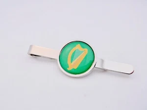 IRELAND NAVAL JACK IRISH DEFENCE FORCES HARP BADGE TIE SLIDE GRIP PIN BAR GIFT - Picture 1 of 1