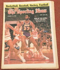 3-25-78 Sporting News Los Angeles Lakers Kareem Abdul Jabbar en portada - Imagen 1 de 1