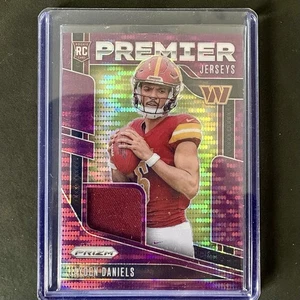Prizm 2024 - Jayden Daniels Premier Jersey Purple Pulsar RC PATCH - Bild 1 von 2