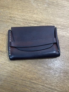 MAKR Flap Wallet men's brown leather card holder - Picture 1 of 12