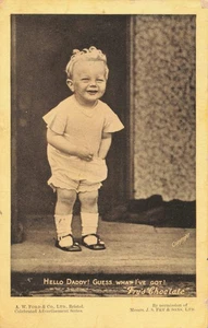 FRY'S Schokolade Vintage Werbe Postkarte gefeierte Serie Kind Klassiker - Bild 1 von 2