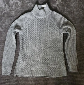 Talbots NWT Gray Knit Faux Turtleneck Sweater Size MED - Picture 1 of 8