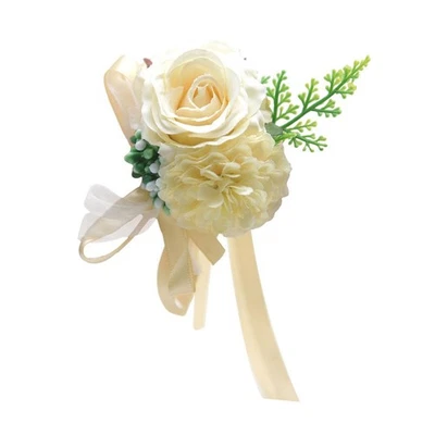 Artificial Flower Wrist Corsage Hand Flowers Bride Bridesmaid Stylish Wedding - Image 1 of 4
