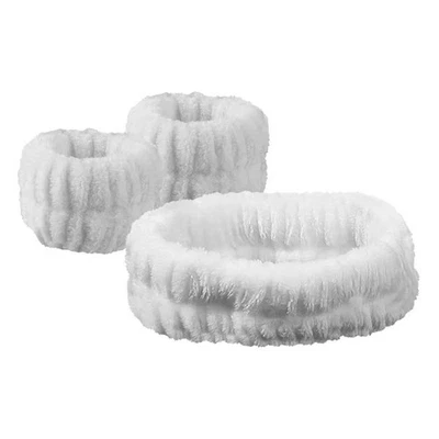 Conjunto de 3 pulseiras para lavagem facial maquiagem absorvente acessórios de faixas de cabelo - Imagem 1 de 4