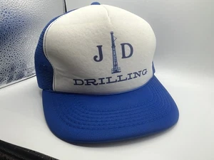J.D. Drilling Vintage Trucker Snap Back Mesh Hat Vernon Headliner - Picture 1 of 13