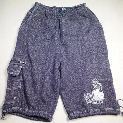 Pantalones Cortos PF Para Hombres 2XL Azul Polar Carga Bulldog Dados Gráfico Ropa de Calle Hip Hop Años 90 Foto 1 de 4