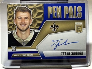 TYLER SHOUGH 2025 Panini Donruss Elite Pen Pals Rookie On Card Auto Saints - Picture 1 of 4