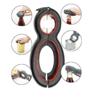 ☆ 6 EN 1 /OUTIL MULTI FONCTION DECAPSULEUR Bouteille Ouvre-Couvercle Bocal ☆ - Picture 1 of 9