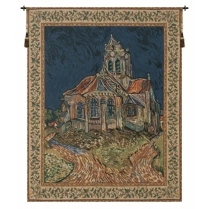 The Church at Auvers Vincent van Gogh European Woven Tapestry Wall Hanging - Picture 1 of 4