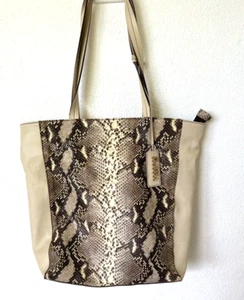 Bolso de Mano CLAUDIA FIRENZE Cuero Pitón Imitación MEDIANO, Hecho en Italia. Usado en excelente estado - Imagen 1 de 10