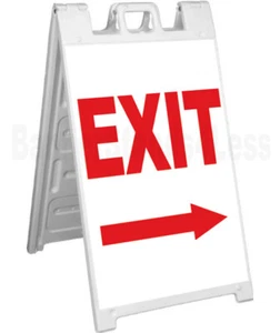 EXIT - Insegna bifacciale cornice ad A marciapiede marciapiede segnaletica - Foto 1 di 1
