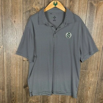 Under Armour Colorado State Rams Performance Polo Shirt Mens Size XL Striped - Image 1 of 4