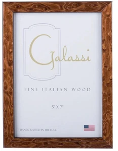 Telaio F. G. Galassi pregiato legno italiano marrone burl 23580 8"x10 - Foto 1 di 1