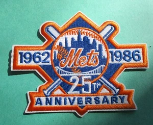 New York Mets Anniversary Logo 1962 - 1986 - MLB Baseball New Iron-On Patch 3¾" - Picture 1 of 1