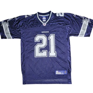 Reebok NFL Dallas Cowboys Julius Jones #21 Jersey Large Navy Polyester - Picture 1 of 6
