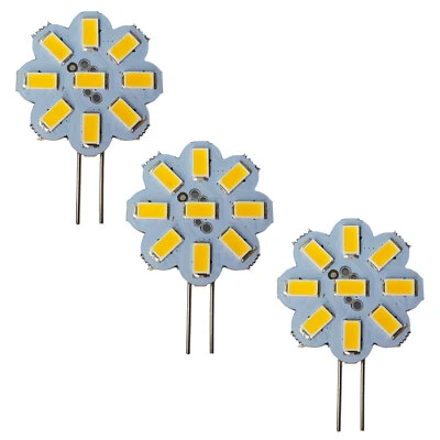 3x G4 LED 24 Volt (10-30V) 1,6W dimmbar rund Scheibe warmweiß Leuchtmittel - Bild 1 von 4