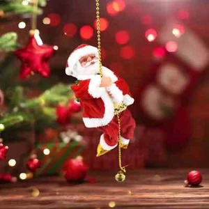 Santa Climbing Ladder Electric Santa Claus Climbing Rope Decoration Christmas - Picture 1 of 7