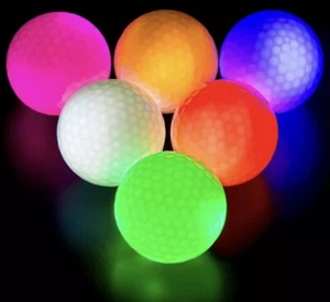 THIODOON Glow in The Dark Golfbälle, leuchtende LED-Golfbälle, Nachtgolf 6er Pack - Bild 1 von 4