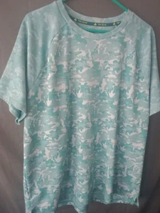Tek Gear Big & Tall Printed Jacquard Tee - Sz XXL- Moroccan Teal - Picture 1 of 4